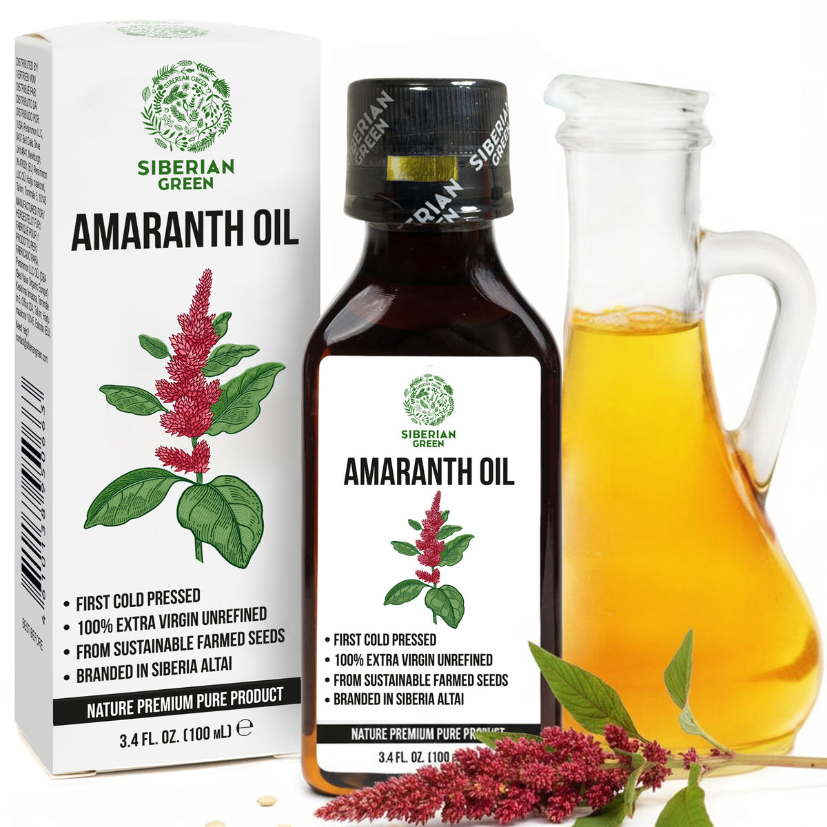 Organic Amaranth Seed Oil – Extra Virgin Cold-Pressed (100ml)