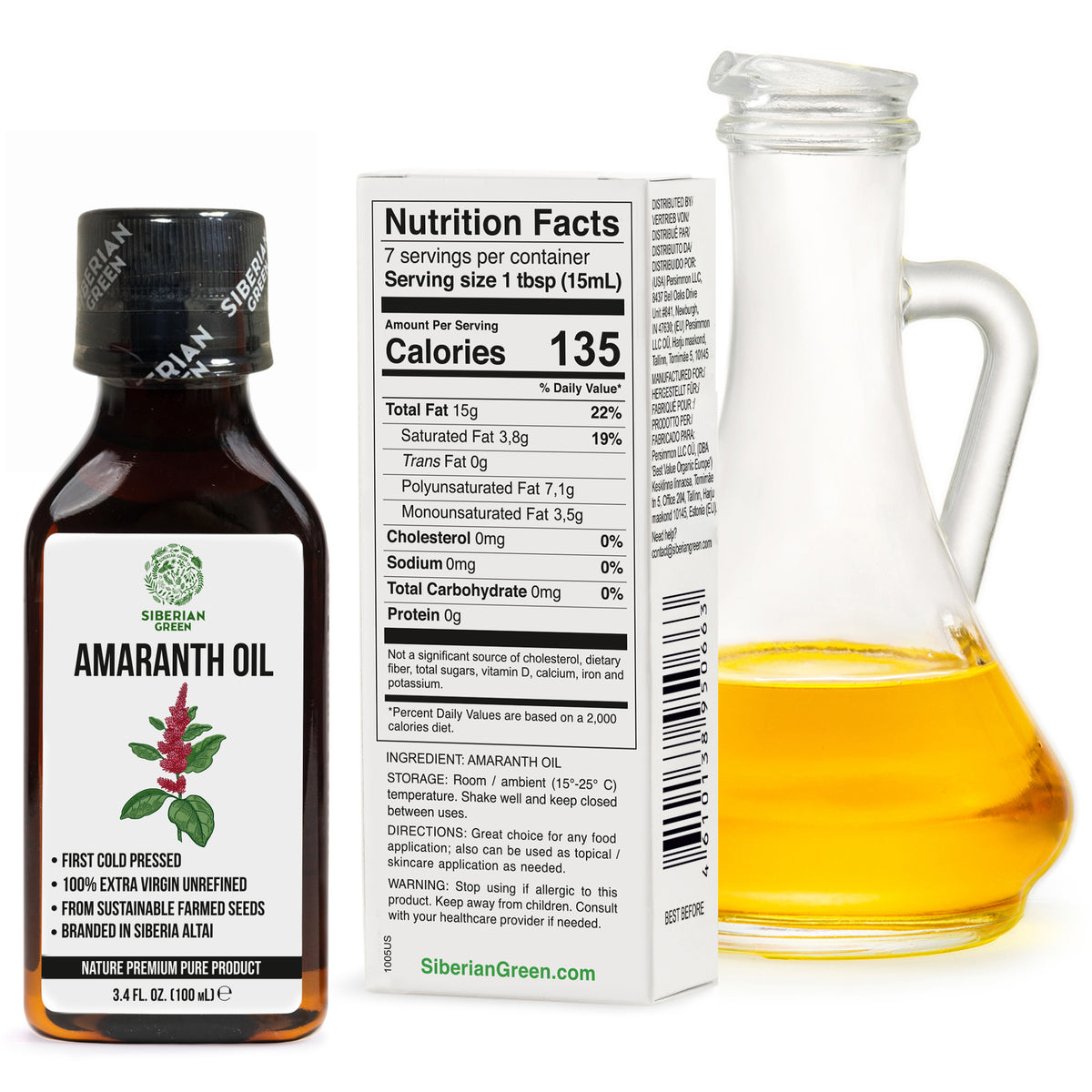 Organic Amaranth Seed Oil – Extra Virgin Cold-Pressed (100ml)