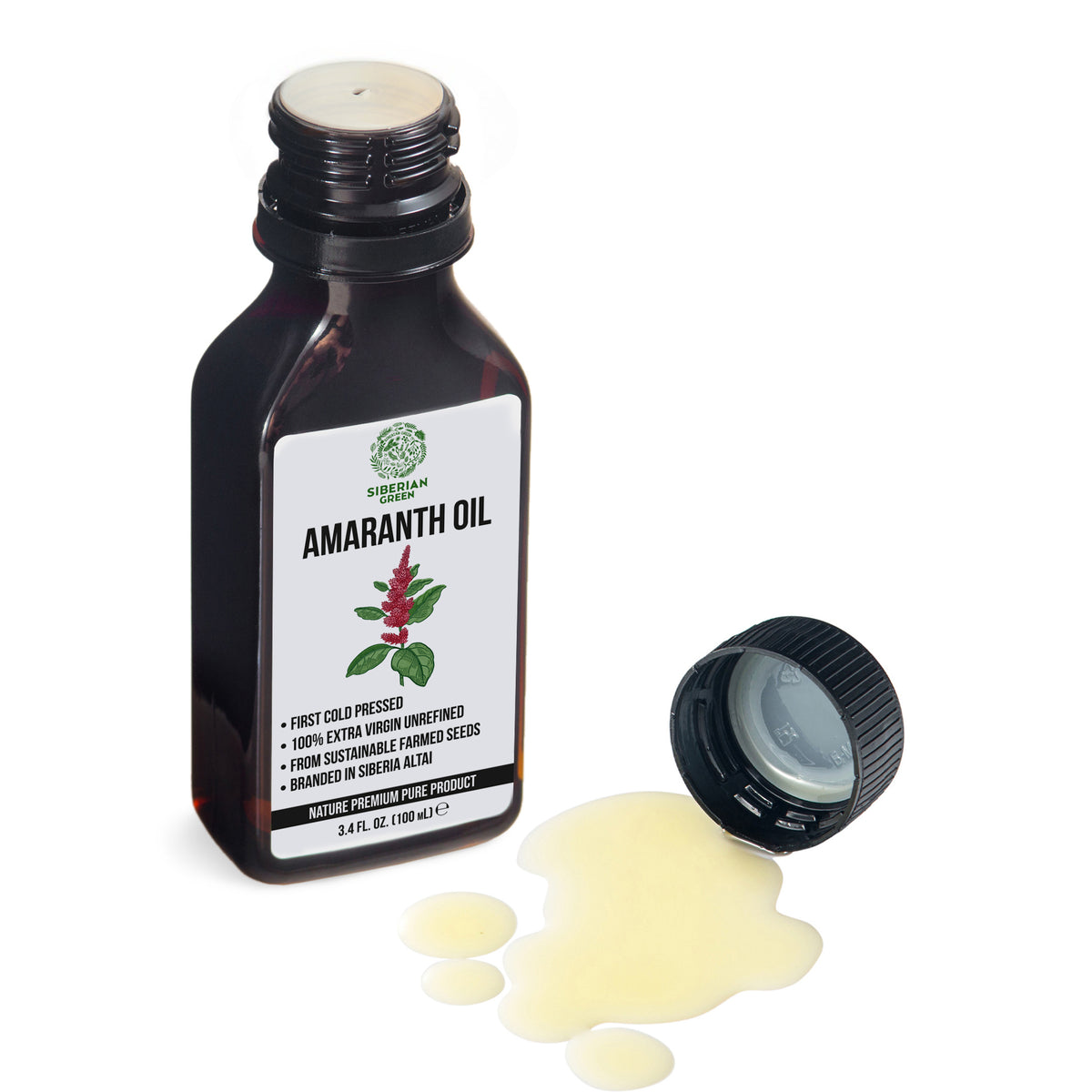 Organic Amaranth Seed Oil – Extra Virgin Cold-Pressed (100ml)