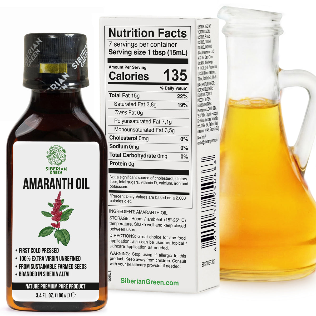 Organic Amaranth Seed Oil – Extra Virgin Cold-Pressed (100ml)