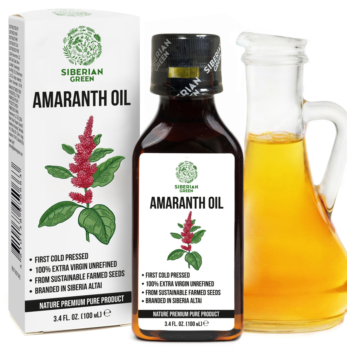 Organic Amaranth Seed Oil – Extra Virgin Cold-Pressed (100ml)