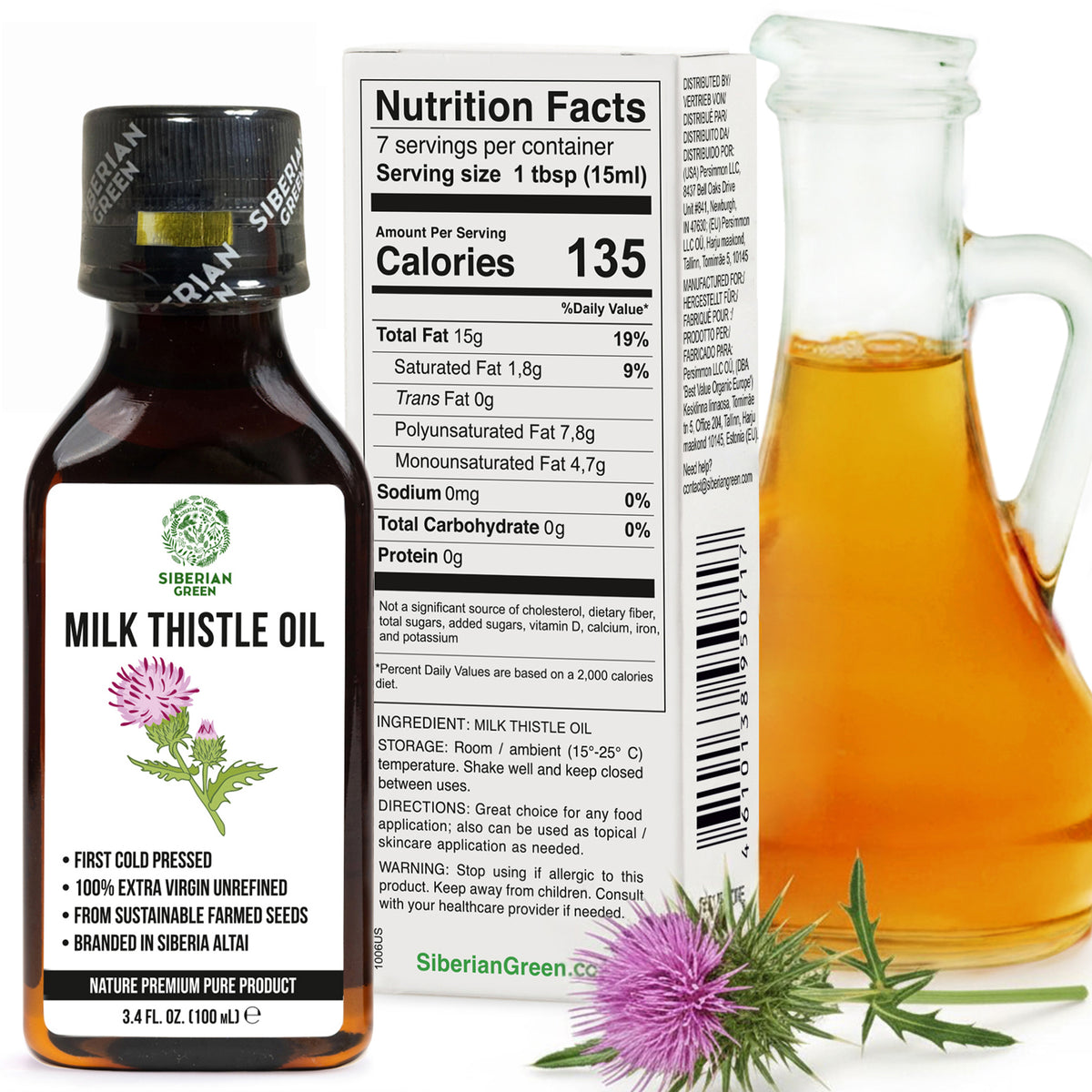 Organic Milk Thistle Oil – 100% Natural Cold-Pressed