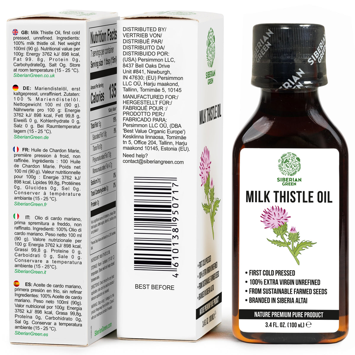 Organic Milk Thistle Oil – 100% Natural Cold-Pressed
