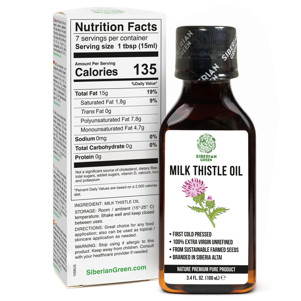 Organic Milk Thistle Oil – 100% Natural Cold-Pressed