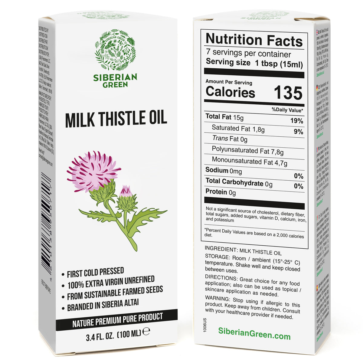 Organic Milk Thistle Oil – 100% Natural Cold-Pressed