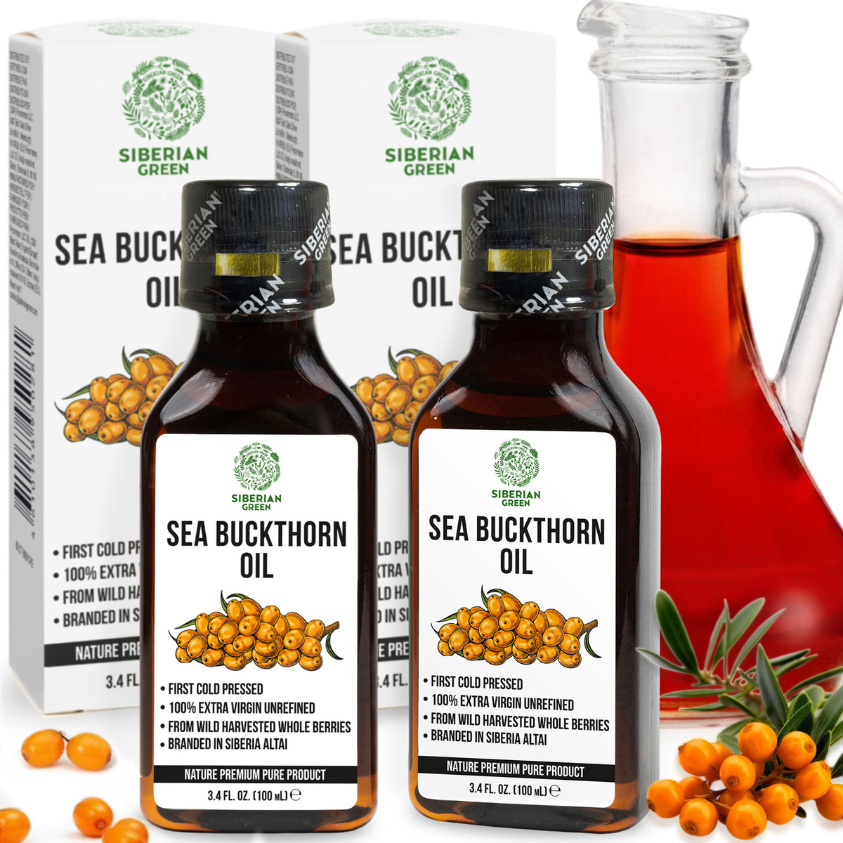 Siberian Sea Buckthorn Oil – 2 Pack x 100ml