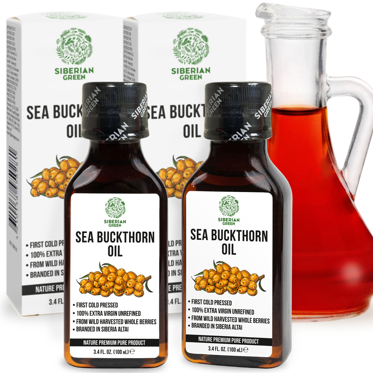 Siberian Sea Buckthorn Oil – 2 Pack x 100ml