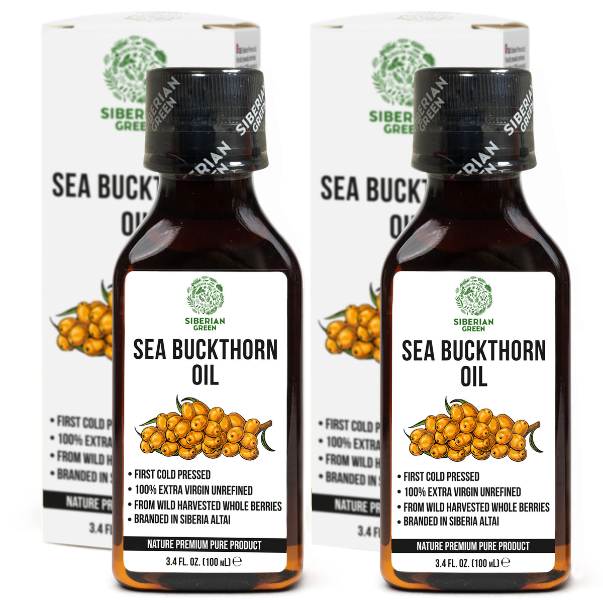Siberian Sea Buckthorn Oil – 2 Pack x 100ml