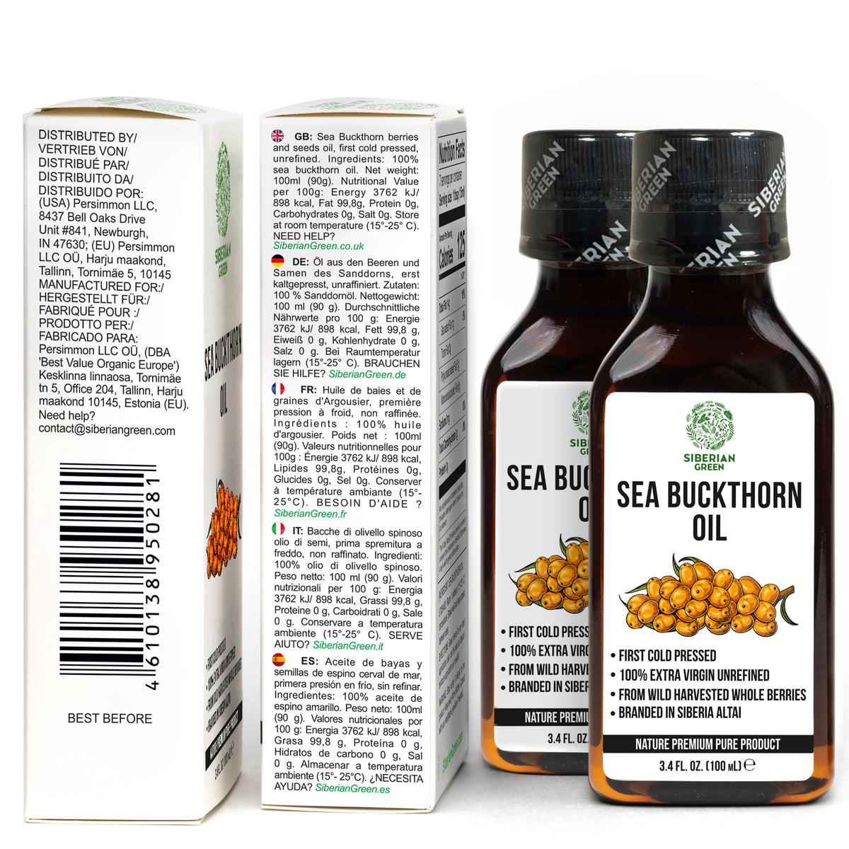 Siberian Sea Buckthorn Oil – 2 Pack x 100ml