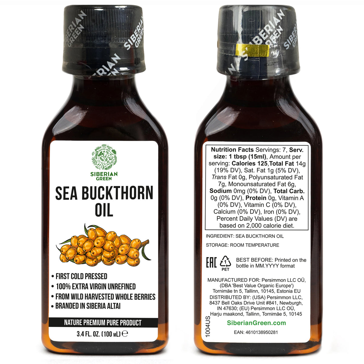 Siberian Sea Buckthorn Oil – 2 Pack x 100ml