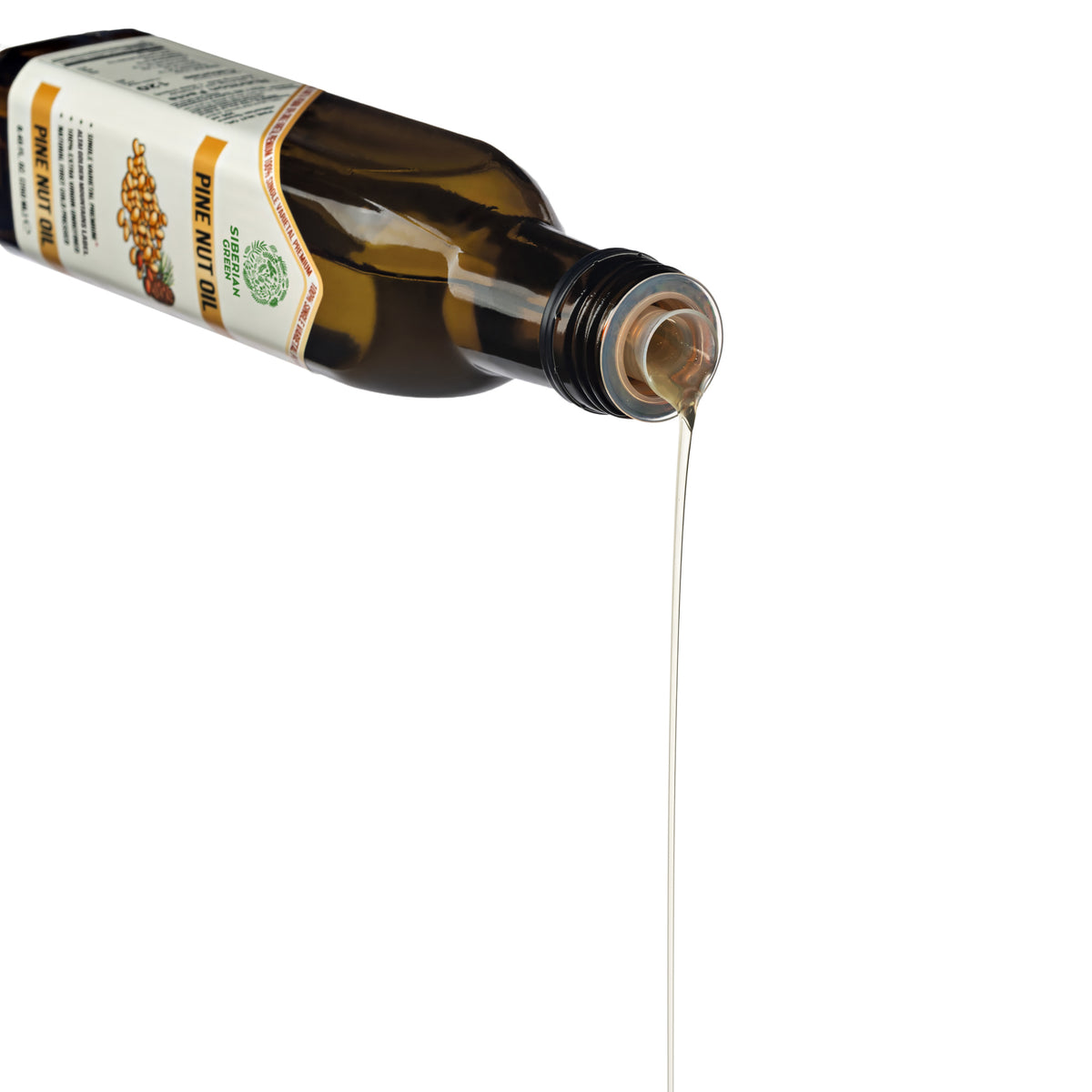 Siberian Green Pine Nut Oil – 250ml Cold Pressed (Extra Virgin, Glass Bottle)