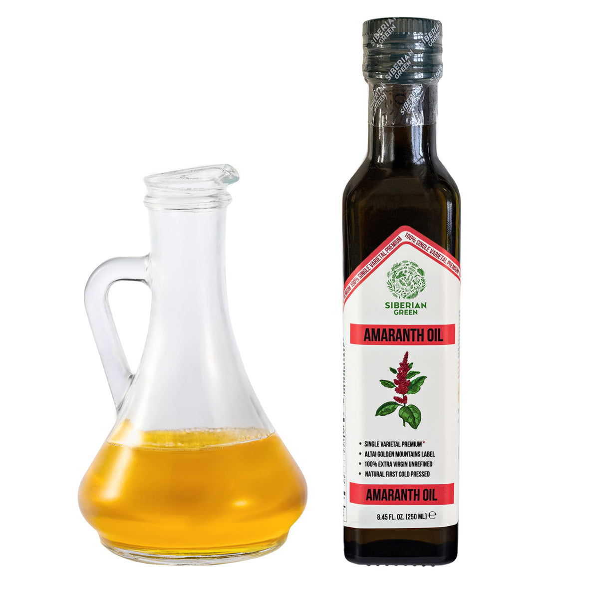 Siberian Green Amaranth Oil – 250ml Cold Pressed | Single Varietal Premium