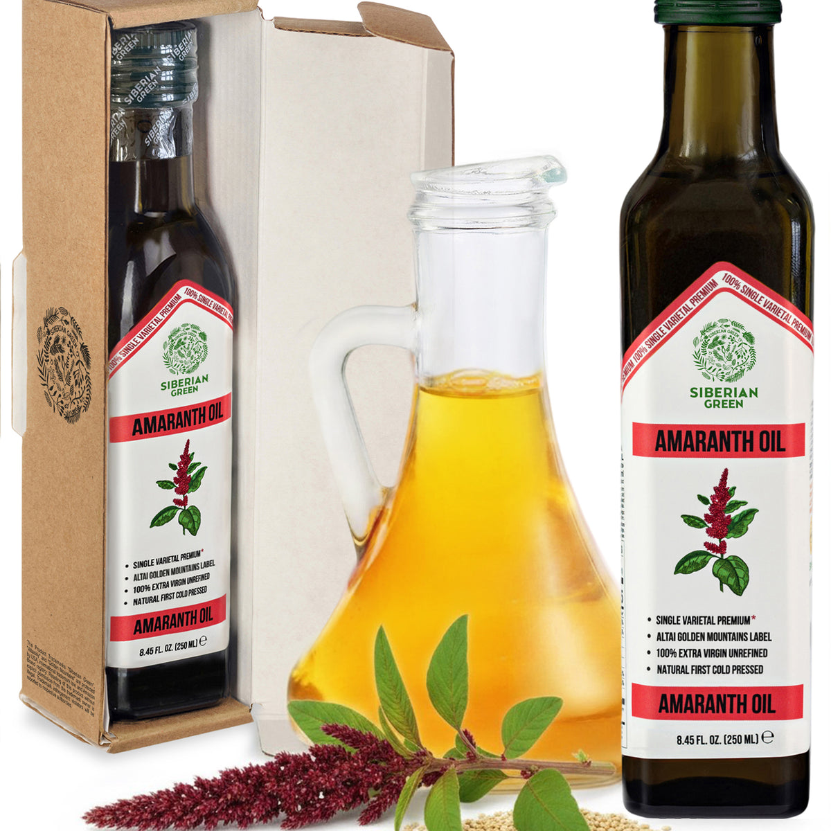 Siberian Green Amaranth Oil – 250ml Cold Pressed | Single Varietal Premium