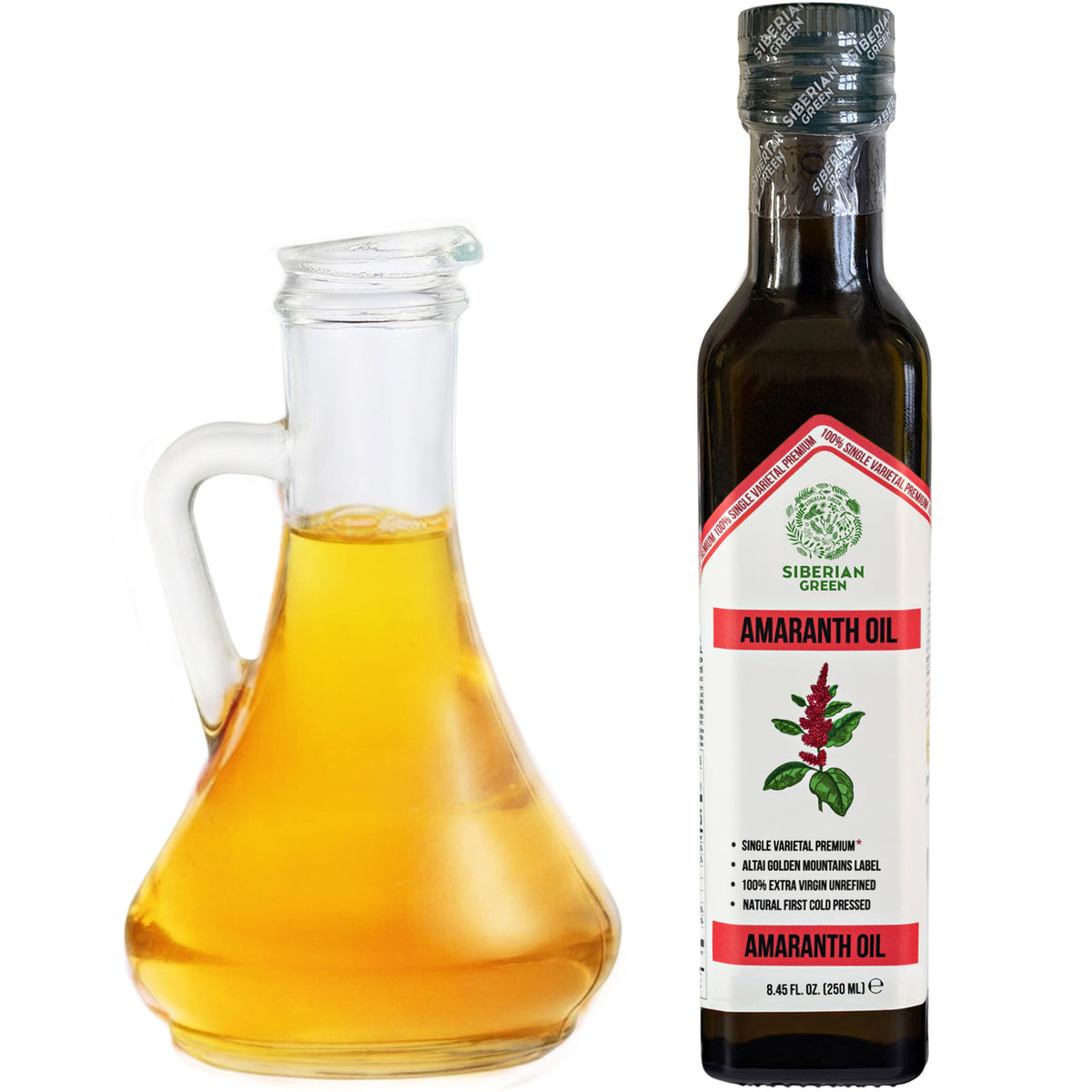 Siberian Green Amaranth Oil – 250ml Cold Pressed | Single Varietal Premium