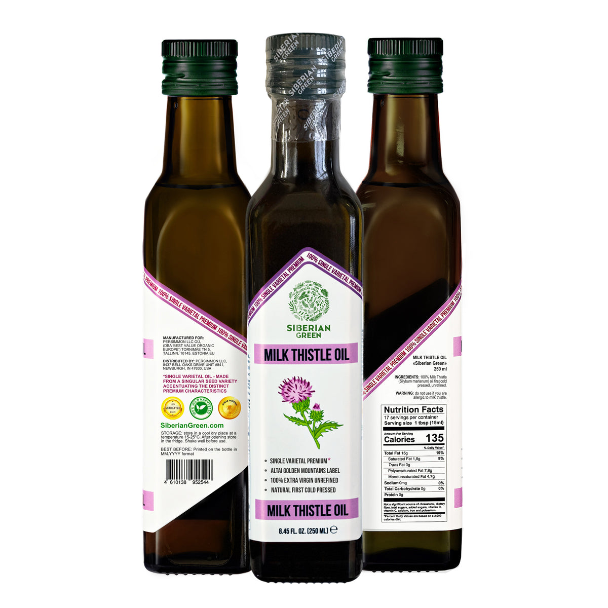 Siberian Green Milk Thistle Oil – 250 ml Extra Virgin