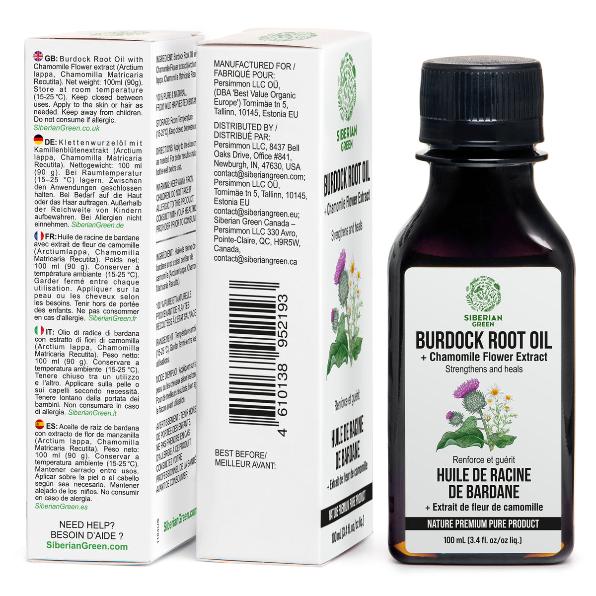 Burdock Oil with Chamomile Extract: Natural Care for Healthier Hair