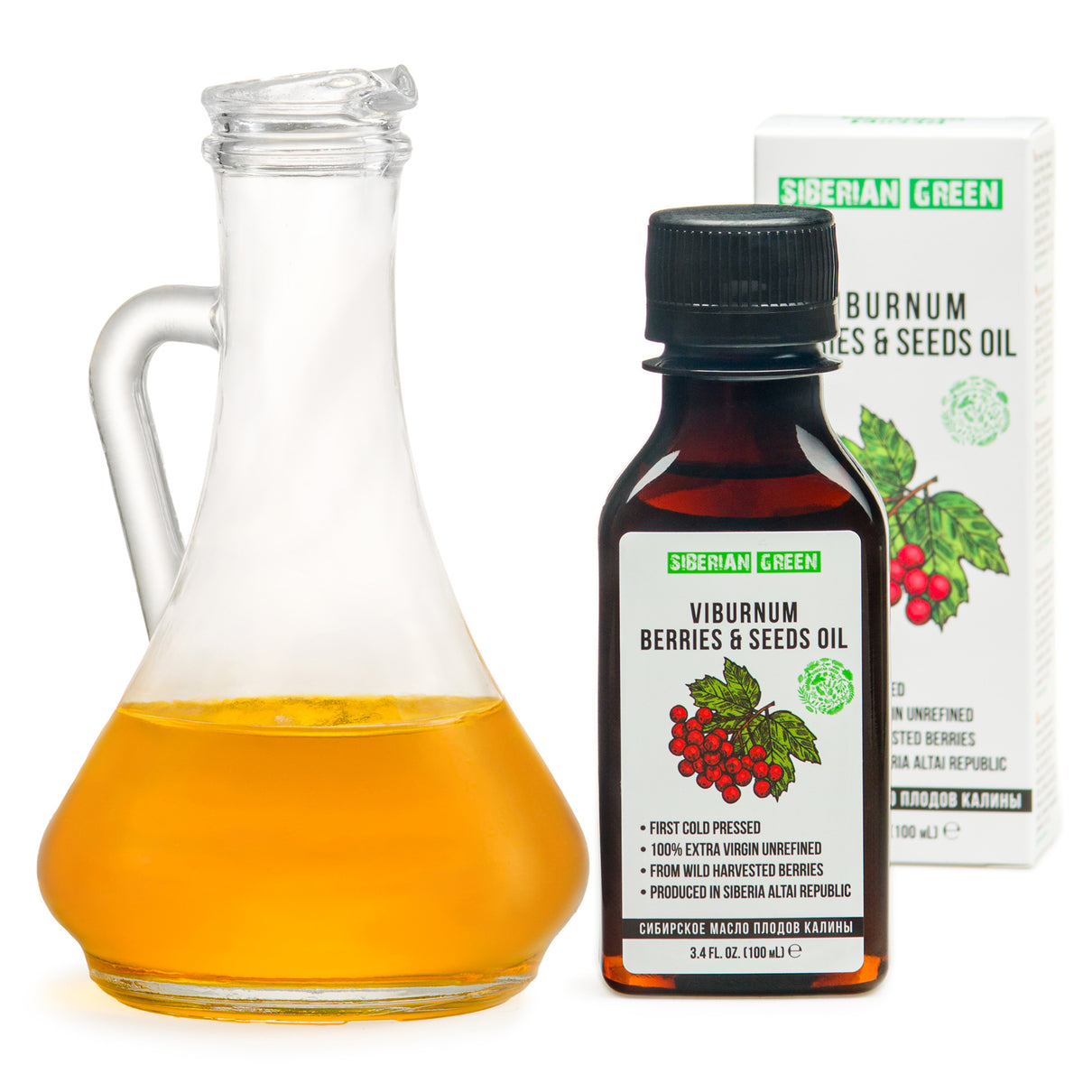 Siberian Snowball Viburnum Oil - Extra Virgin Cold Pressed (100ml / 3.4 fl oz)