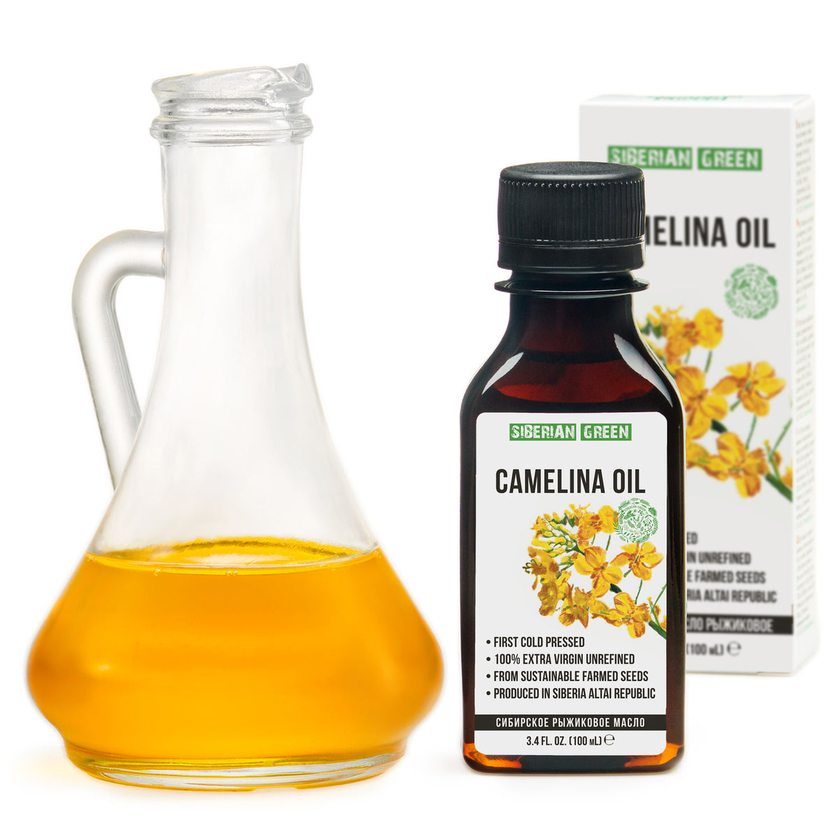 Organic Cold-Pressed Camelina Oil – Rich in Omega-3 | 100ml