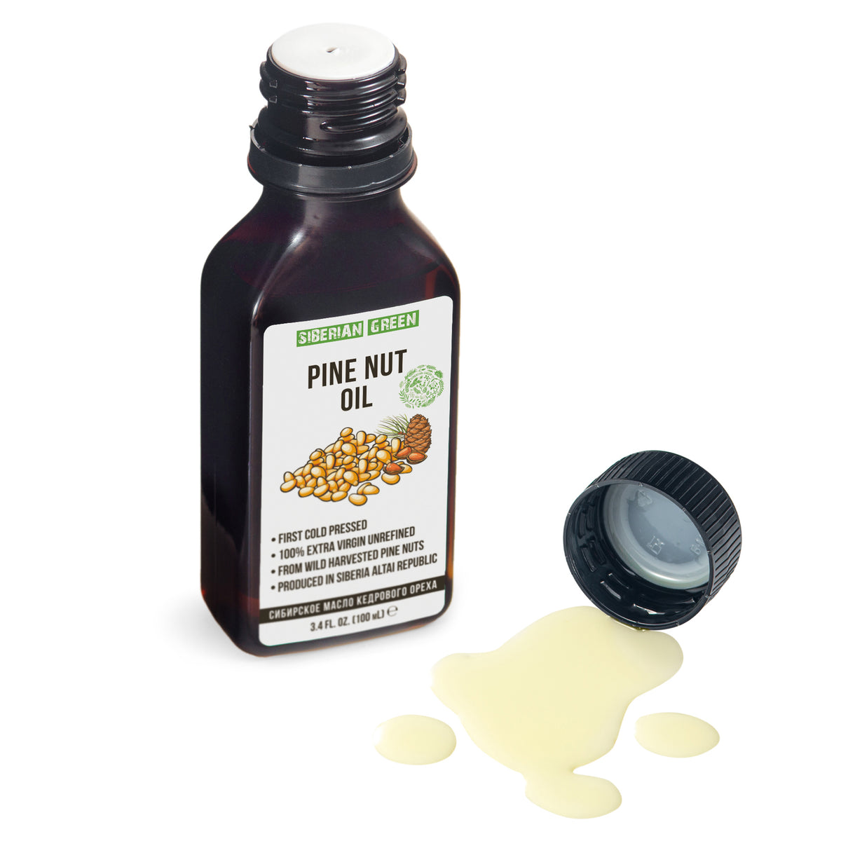 Siberian Pine Nut Oil | 100% Pure Unfiltered Extra Virgin Cold Pressed 100ml