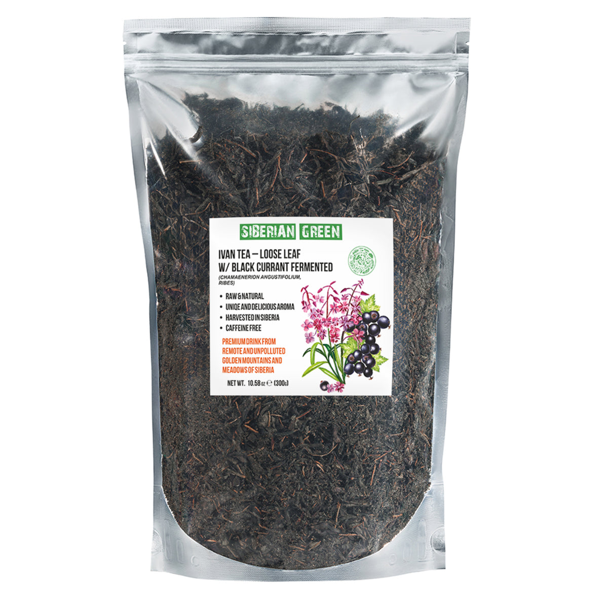 Ivan Chai Herbal Tea Black Currant Leaves - 300g Loose Leaf Mixture