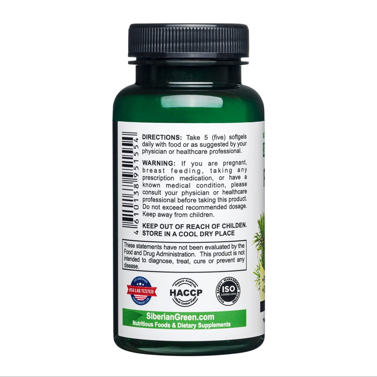 Siberian Pine Nut Oil Soft Gel Capsules - 200 Softgels for Better Overall Wellness