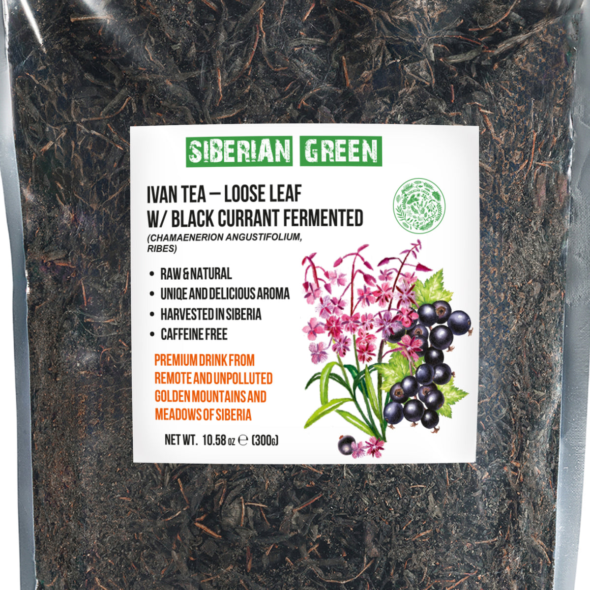 Ivan Chai Herbal Tea Black Currant Leaves - 300g Loose Leaf Mixture