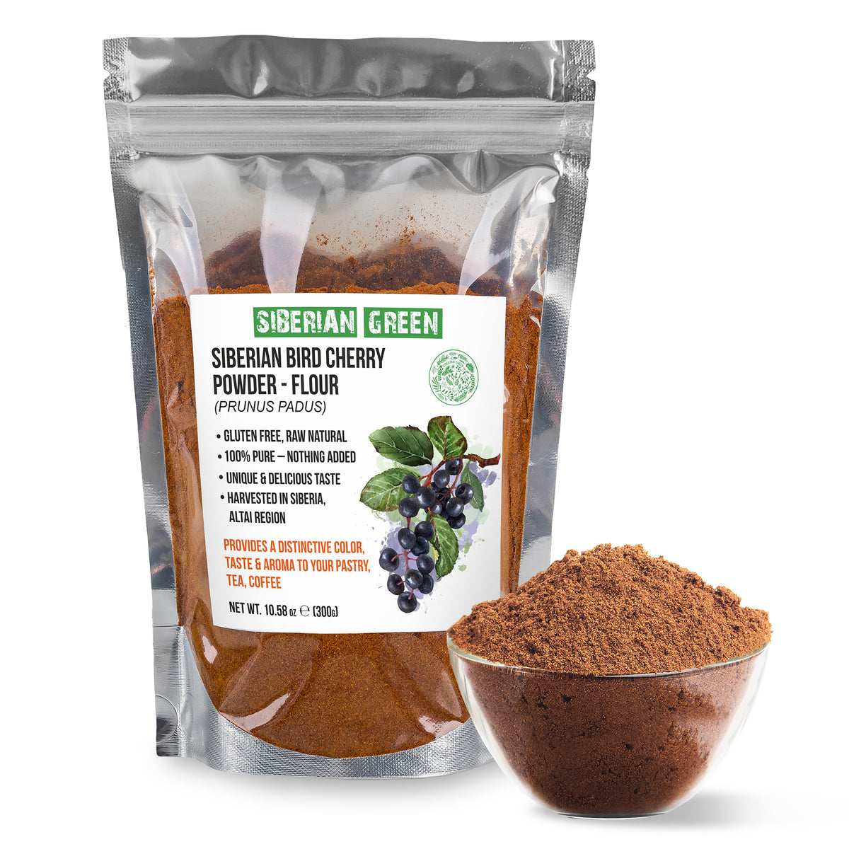 Siberian Bird Cherry Powder (Flour) – Gluten-Free, Wild-Harvested, and Naturally Delicious