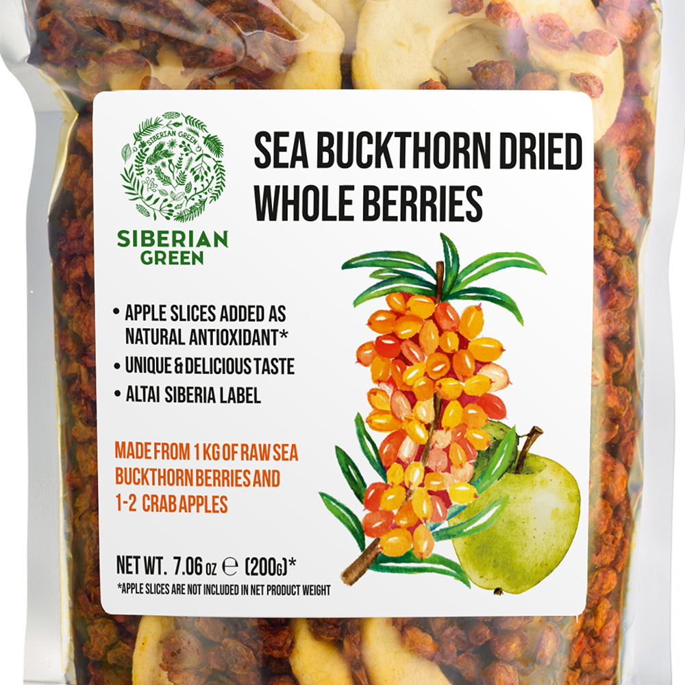Siberian Sea Buckthorn Dried Berries with Apple Slices - 200g