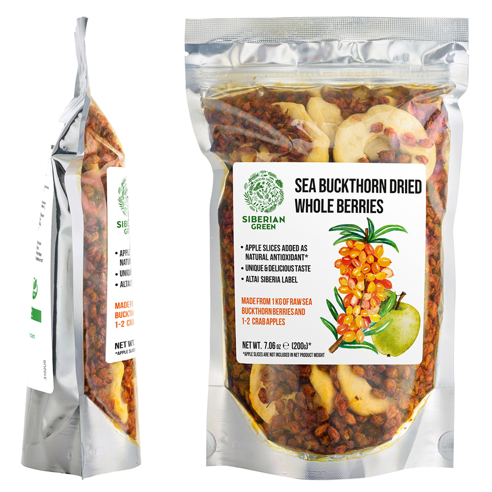 Siberian Sea Buckthorn Dried Berries with Apple Slices - 200g