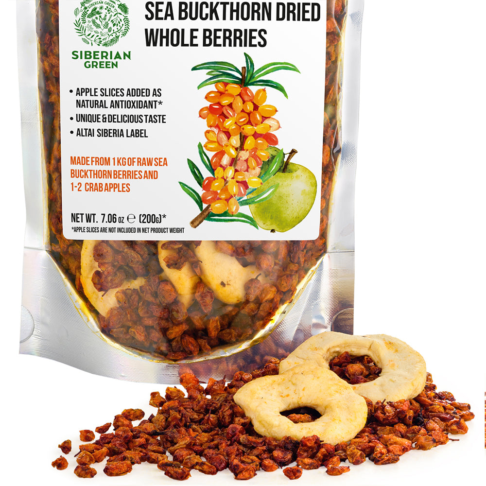 Siberian Sea Buckthorn Dried Berries with Apple Slices - 200g