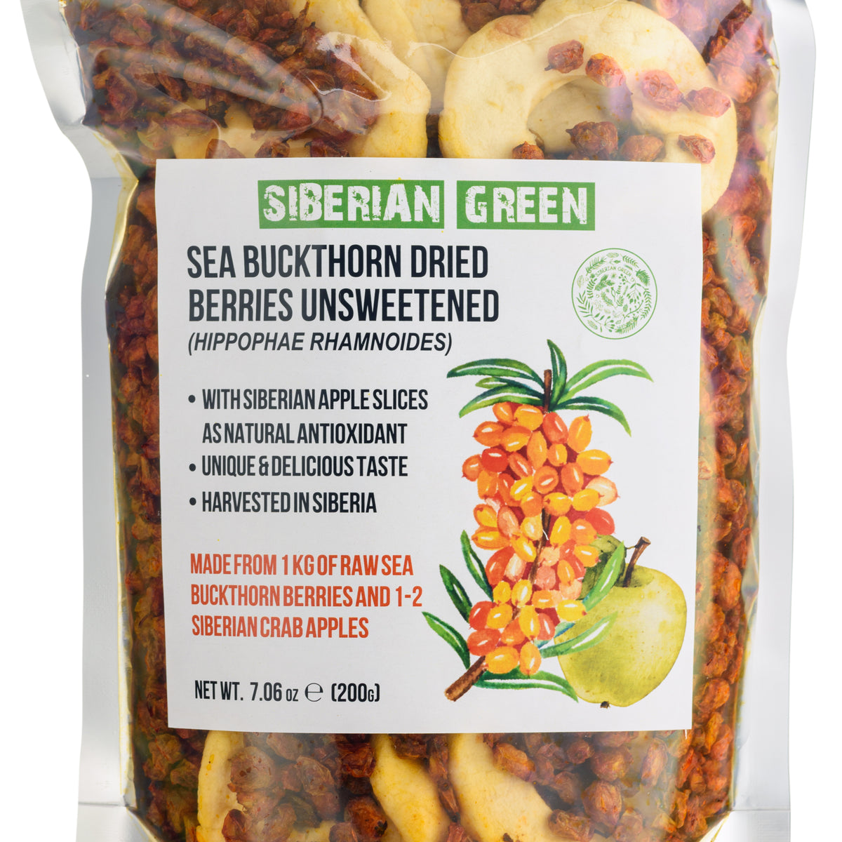Siberian Sea Buckthorn Dried Berries with Apple Slices - 200g