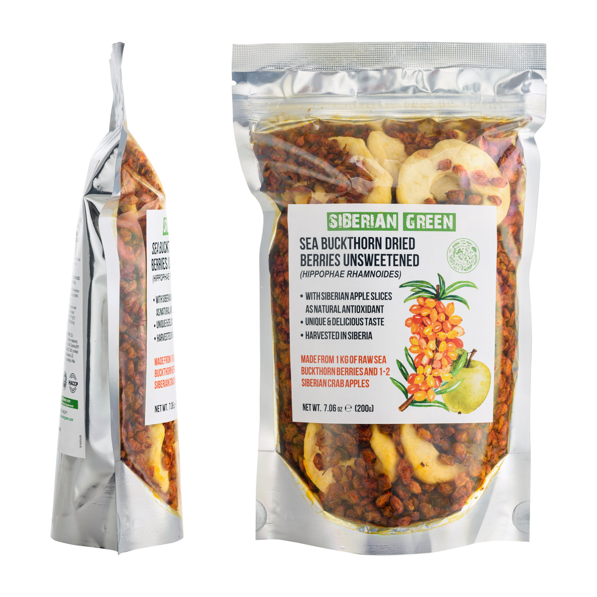 Siberian Sea Buckthorn Dried Berries with Apple Slices - 200g