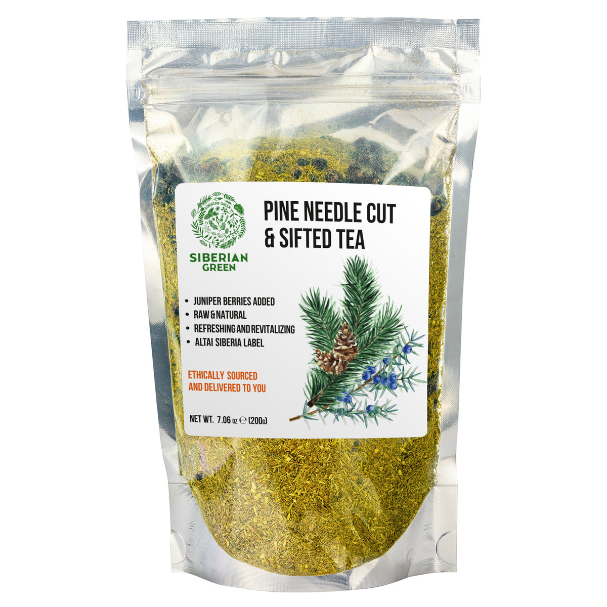 Siberian Pine Needle & Juniper Berry Powder – 220g Herbal Tea Blend