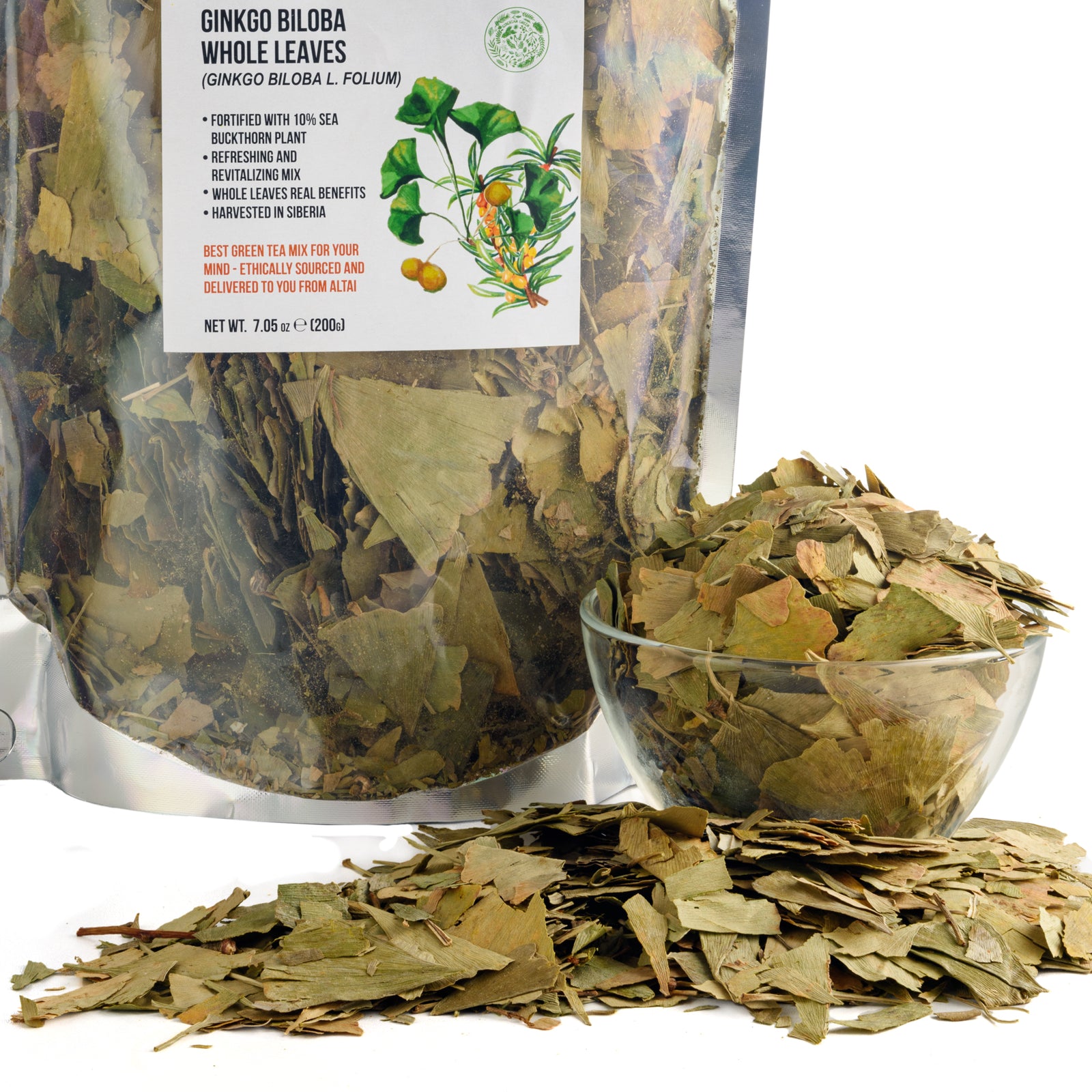 Ginkgo Biloba Sea Buckthorn Leaves Tea 