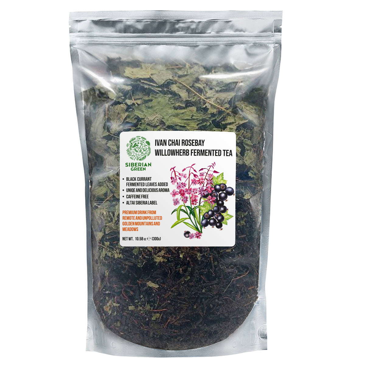 Ivan Chai Herbal Tea Black Currant Leaves - 300g Loose Leaf Mixture