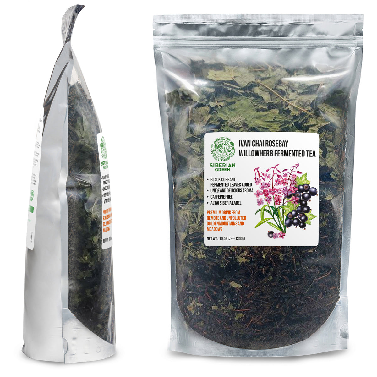 Ivan Chai Herbal Tea Black Currant Leaves - 300g Loose Leaf Mixture
