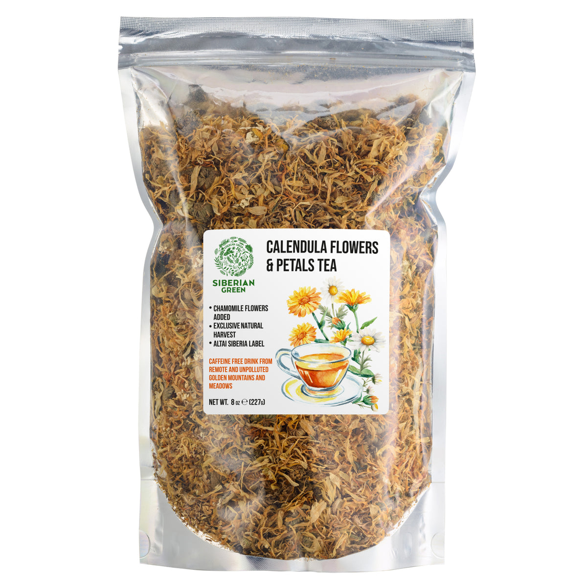 Siberian Green Calendula & Chamomile Flowers Tea - 227g (8 oz)