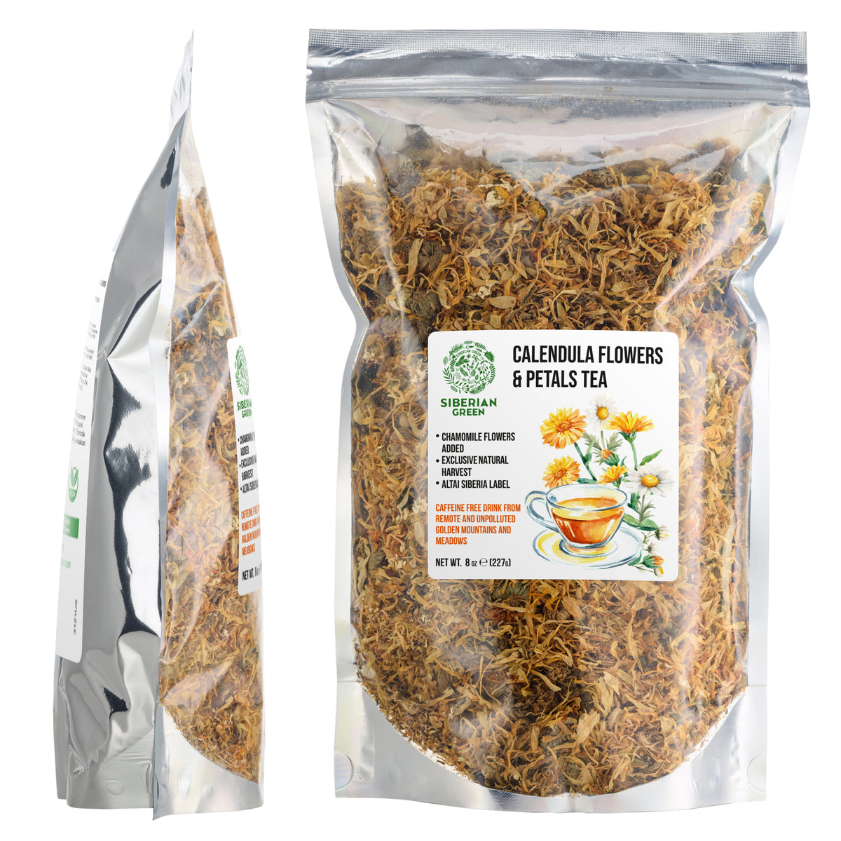 Siberian Green Calendula & Chamomile Flowers Tea - 227g (8 oz)