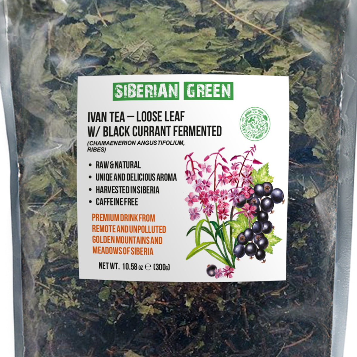 Ivan Chai Herbal Tea Black Currant Leaves - 300g Loose Leaf Mixture