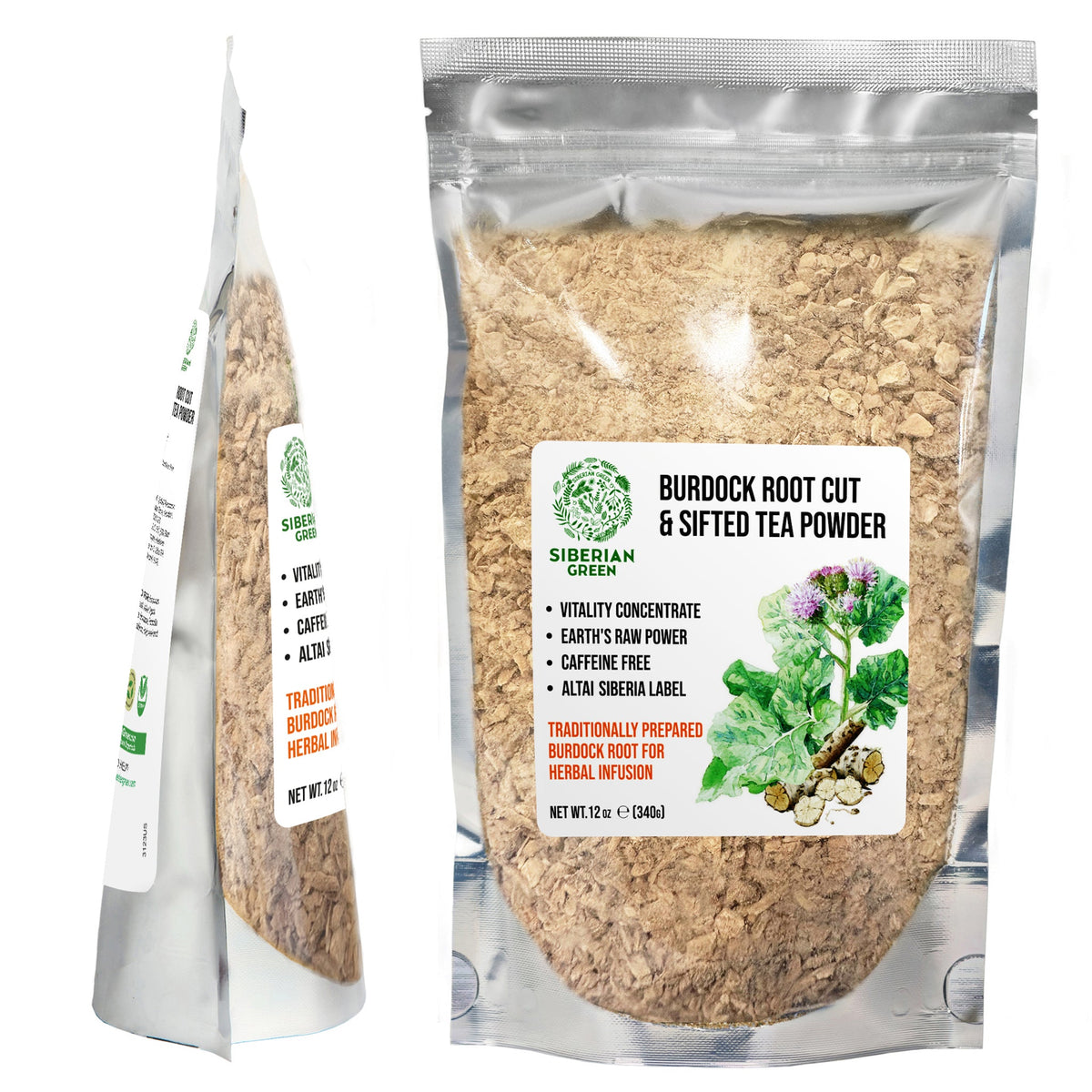 Siberian Burdock Root Cut and Sifted Coarse Powder Tea 12 oz (340g) Traditional Skin Hair Detox Arctium lappa