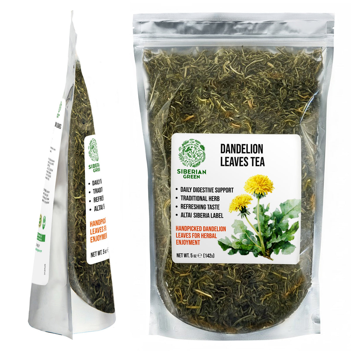 Siberian Green Dandelion Leaf Tea 142g Herbal Tea for Digestion Bloating Liver Wellness and Daily Balance UK
