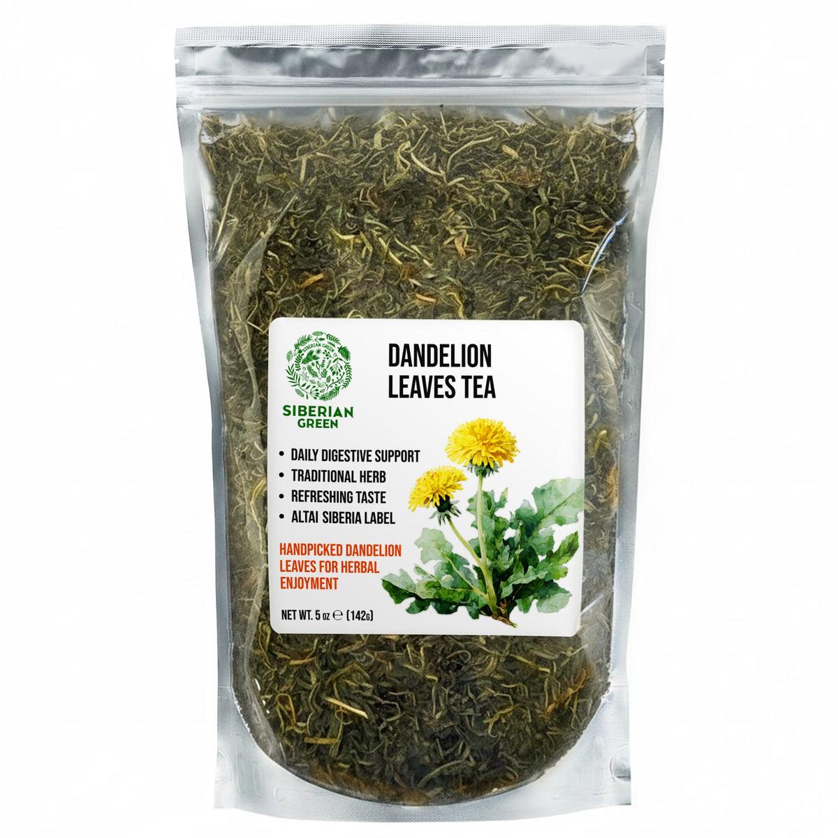 Siberian Green Dandelion Leaf Tea 142g Herbal Tea for Digestion Bloating Liver Wellness and Daily Balance UK