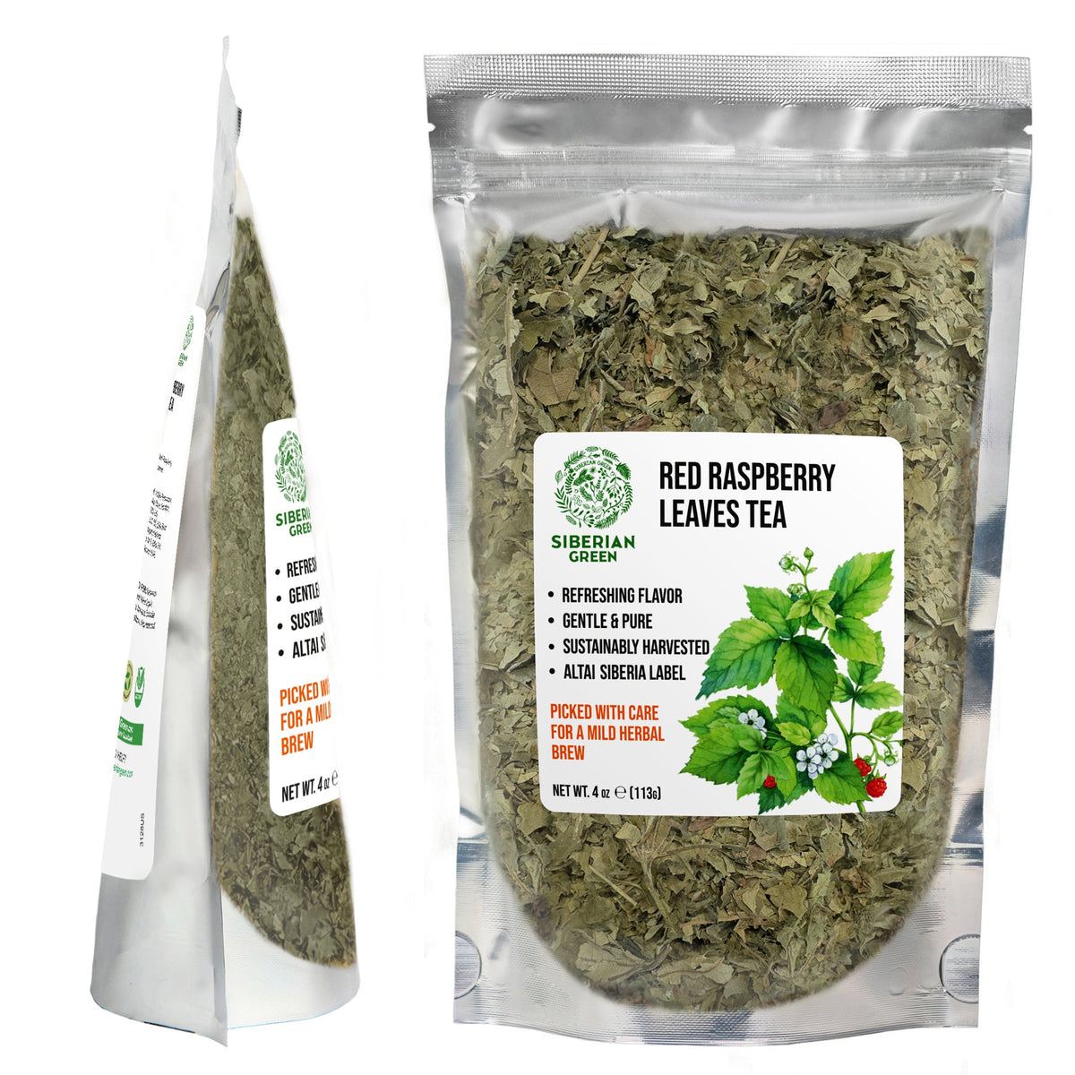 Siberian Green Red Raspberry Leaf Sweet Herbal Tea for Women Wellness Relaxation and Calm UK 113g