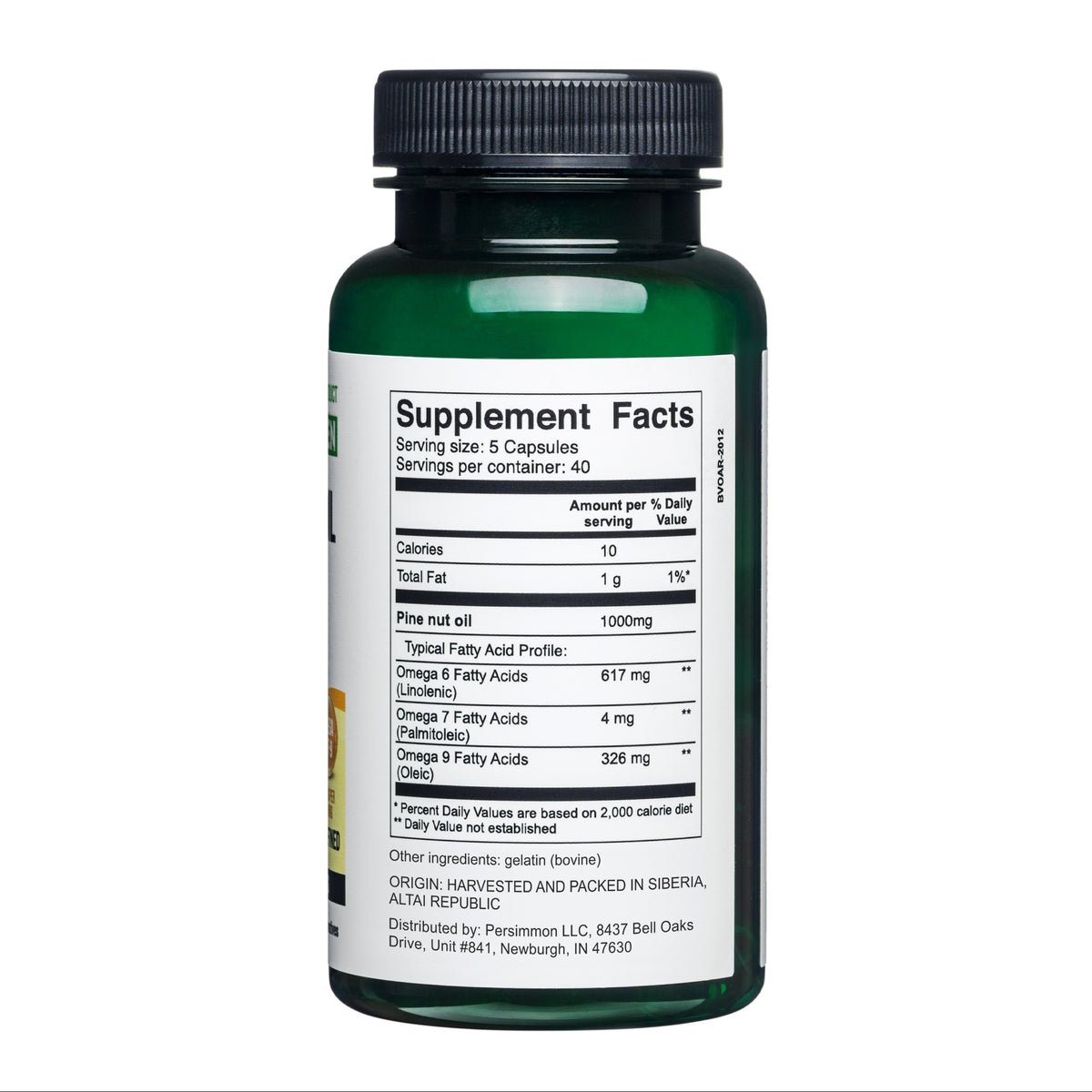 Siberian Pine Nut Oil Soft Gel Capsules - 200 Softgels for Better Overall Wellness