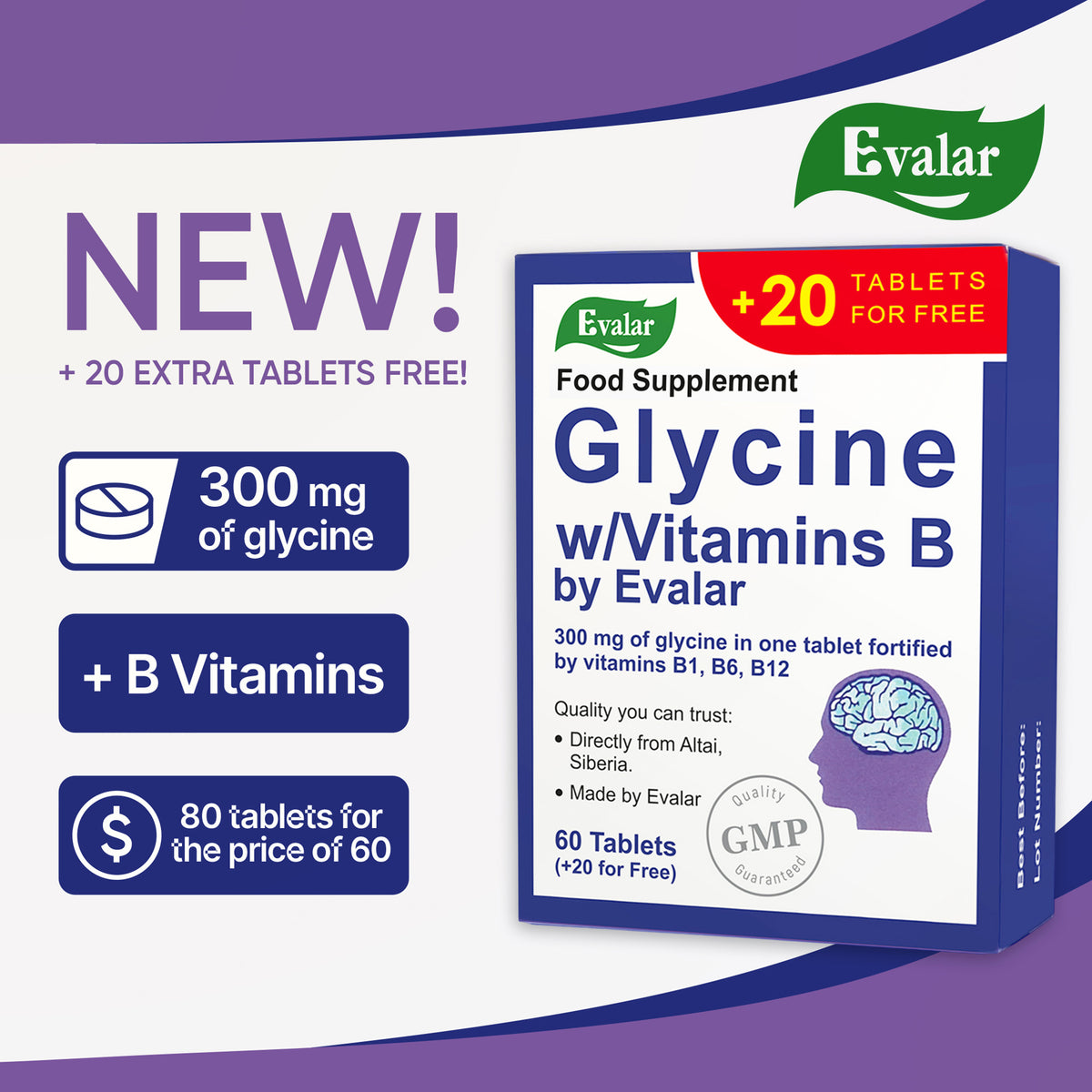 Glycine Forte Evalar 60 Tabs