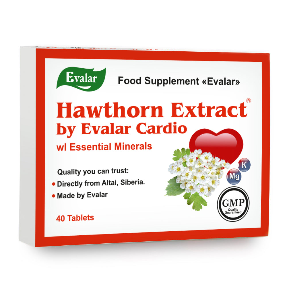 Hawthorn Extract with Essential Minerals by Evalar 40 Tabs