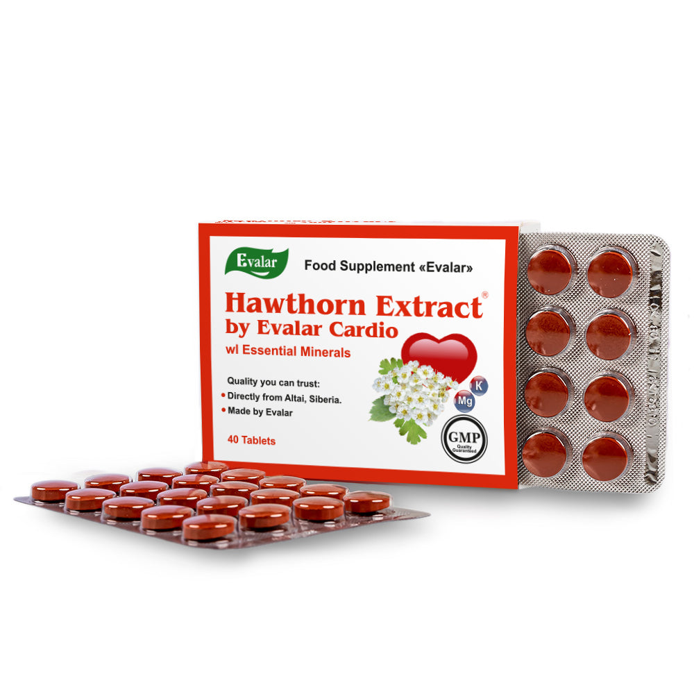 Hawthorn Extract with Essential Minerals by Evalar 40 Tabs
