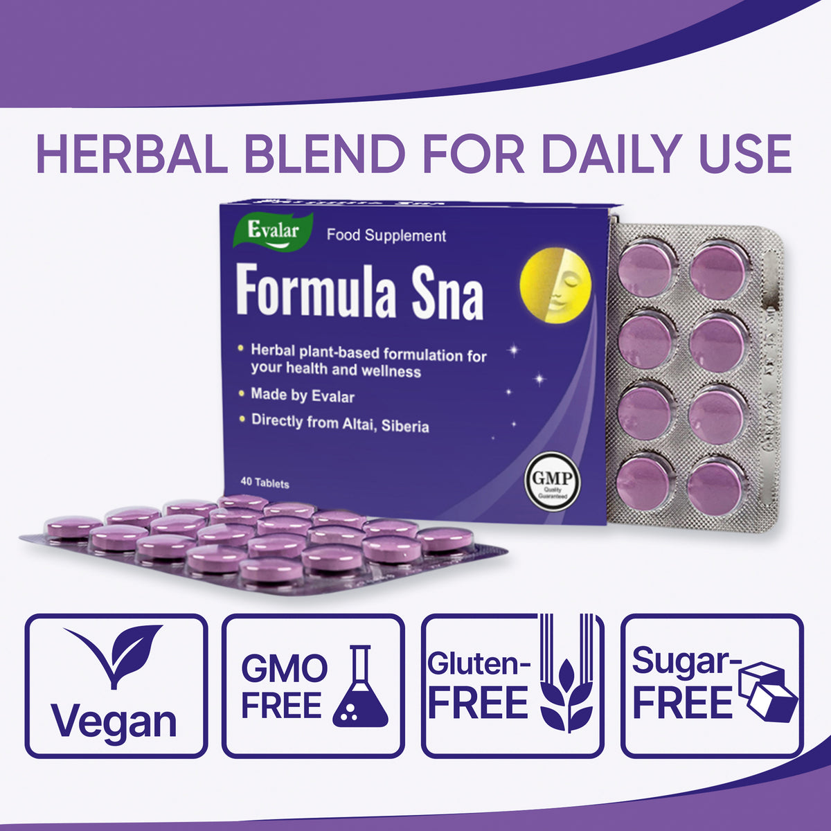 Evalar Formula 40 Vitamins | Siberian Herbal Supplement – 40 Tablets