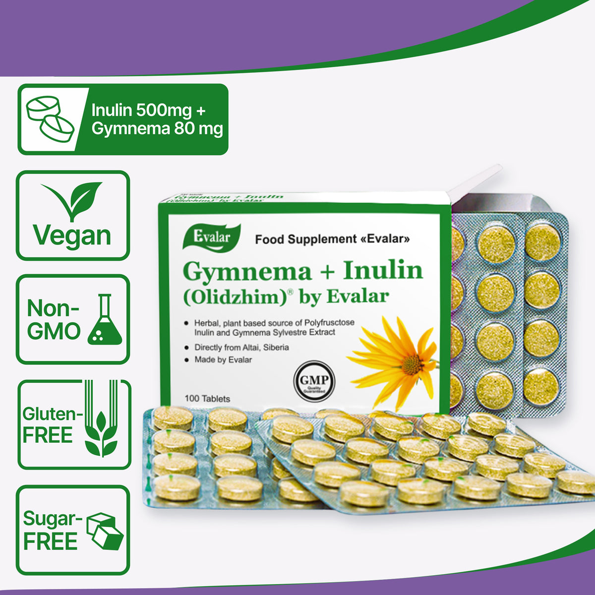 Gymnema Sylvestre with Herbs by Evalar 100 Tabs