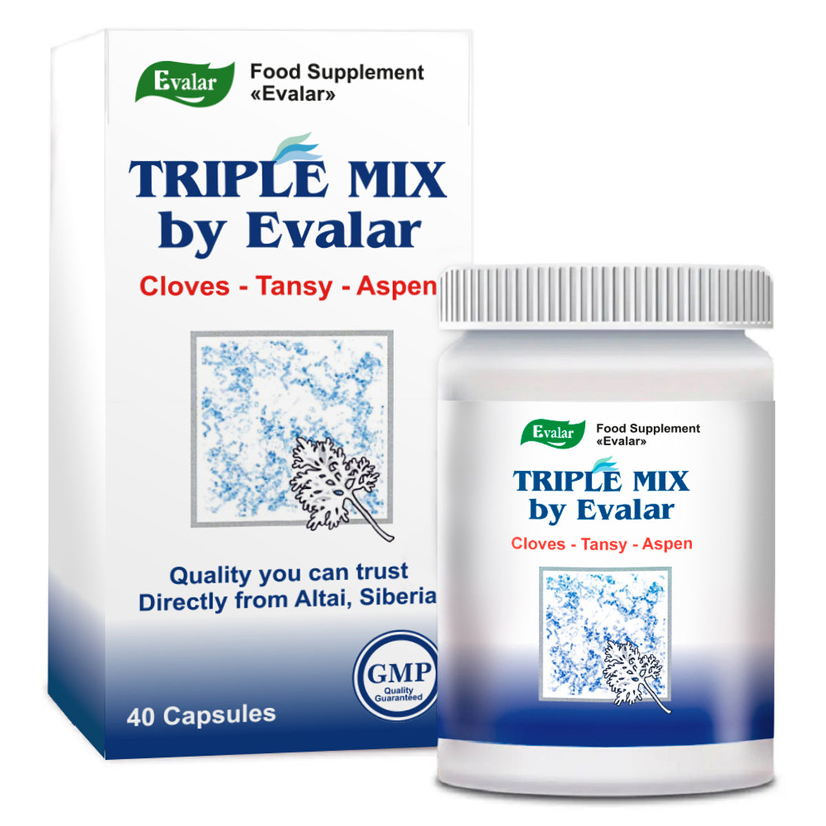 Cloves, Tansy & Aspen Herbal Mix – Evalar 40 Capsules